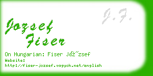 jozsef fiser business card